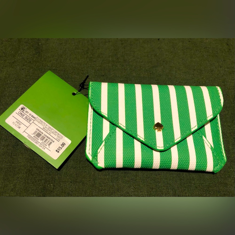 🌴🎉 *NWT* KATE SPADE X TARGET COLLAB STRIPED CARD CASE! 🎊 - Picture 2 of 6
